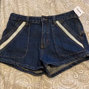 Free people dark wash jean shorts